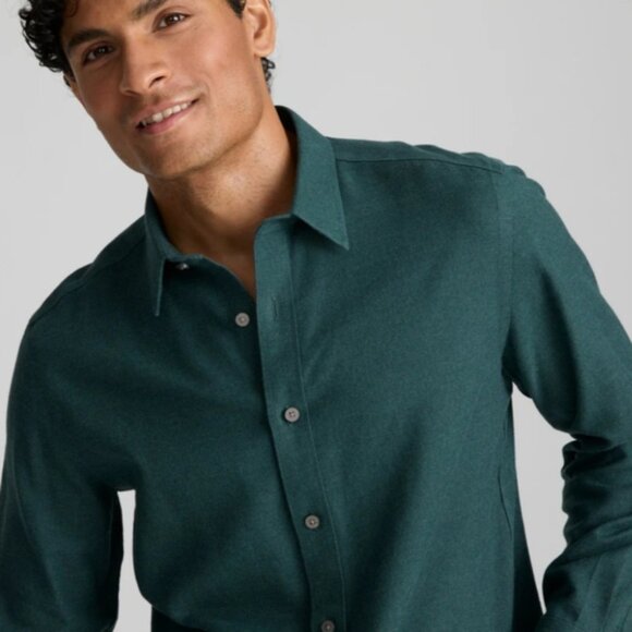 UNTUCK IT | Men's Dark Green Wrinkle-Free Veneto Button Down Cotton Shirt - Picture 3 of 6
